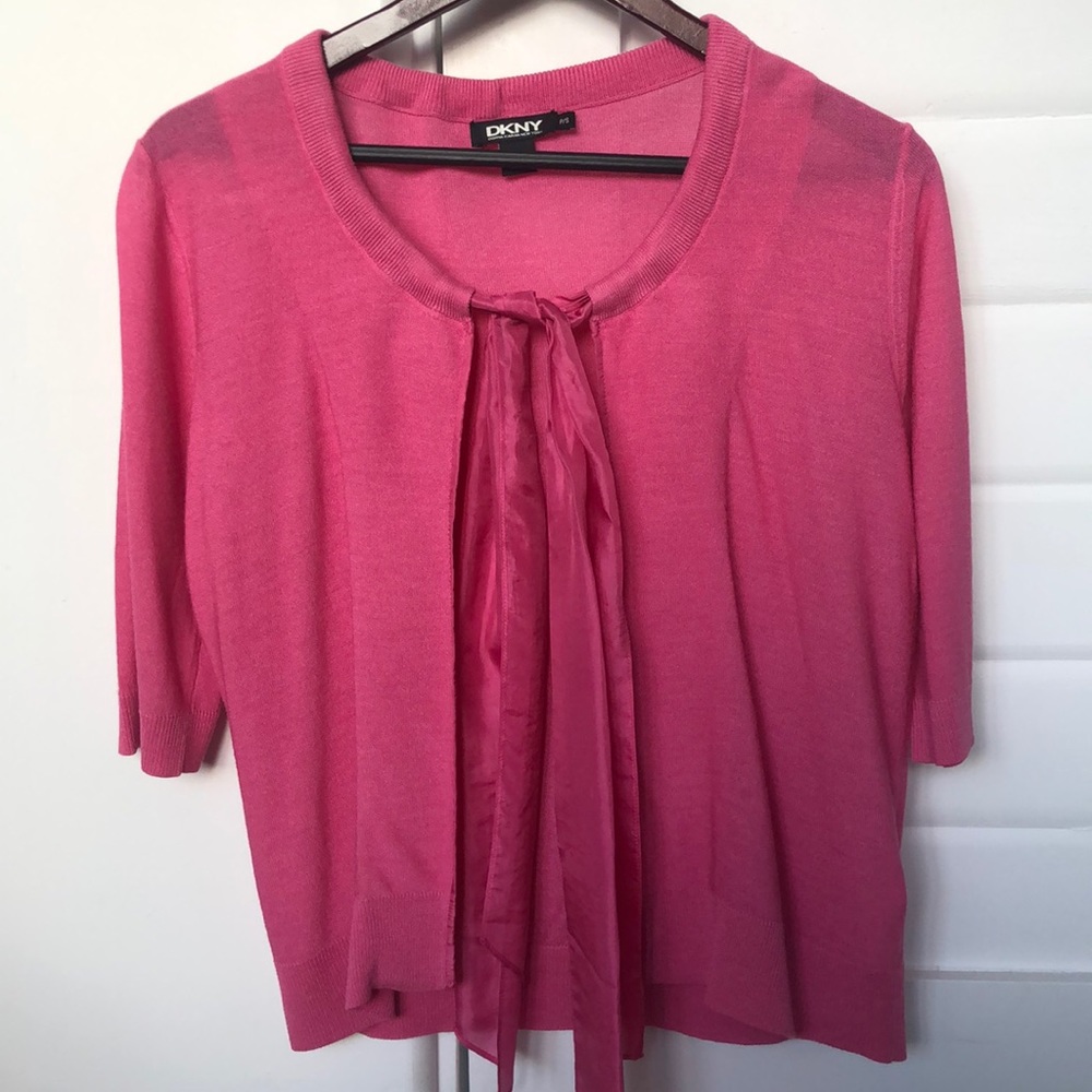 DKNY pink cardigan